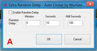 Control the delay interval between Automatic Mouse Clicking